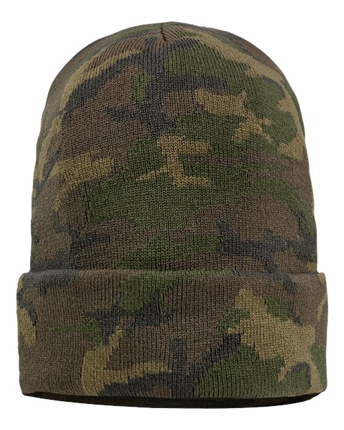Sportsman - 12" Solid Cuffed Beanie - SP12 - ASF Pomotions