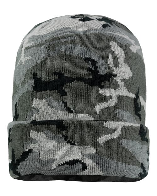 Sportsman - 12" Solid Cuffed Beanie - SP12 - ASF Pomotions