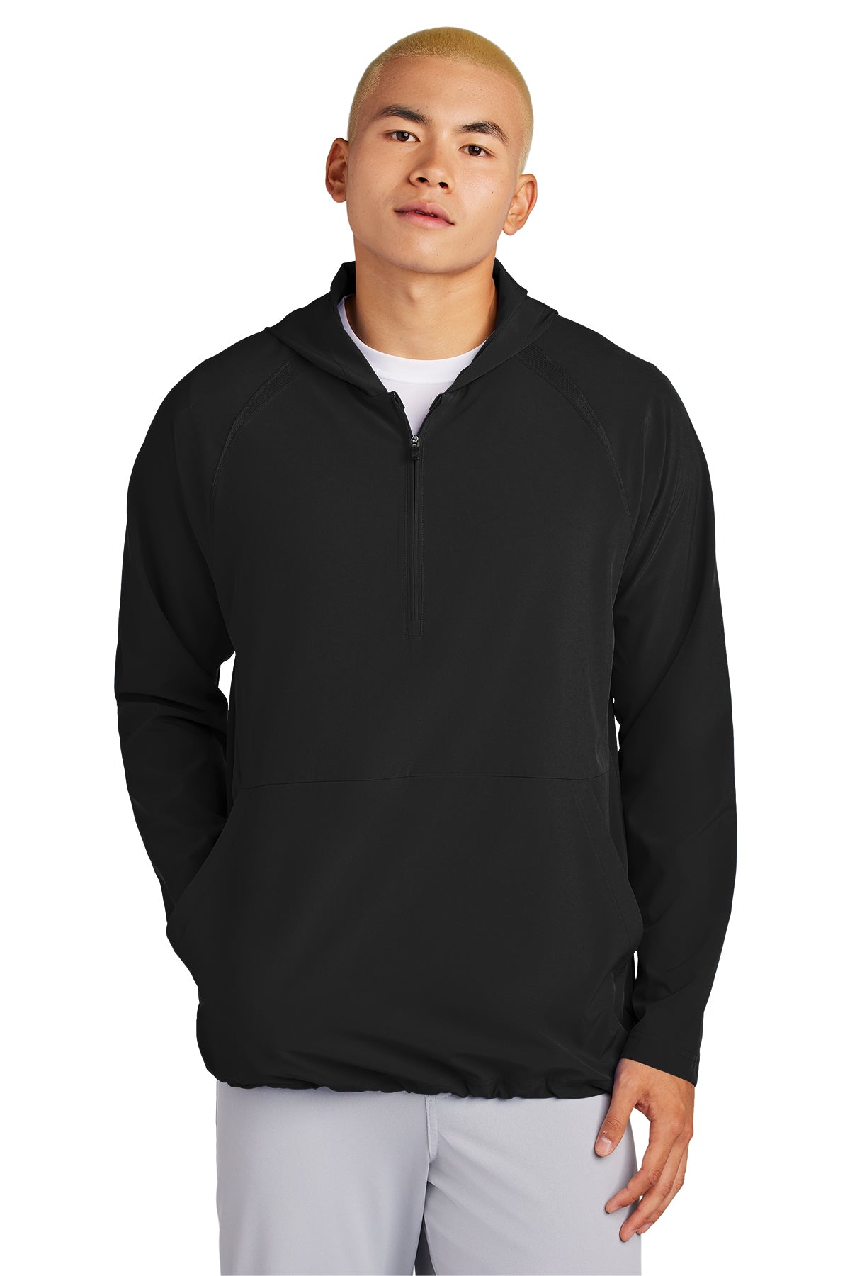 Sport-Tek Repeat 1/2-Zip Long Sleeve Hooded Jacket - ASF Pomotions