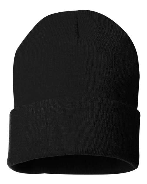 Sportsman - 12" Solid Cuffed Beanie - SP12 - ASF Pomotions