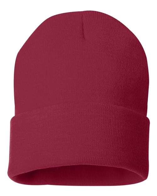 Sportsman - 12" Solid Cuffed Beanie - SP12 - ASF Pomotions