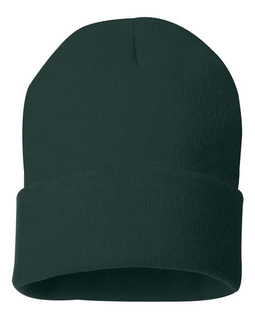 Sportsman - 12" Solid Cuffed Beanie - SP12 - ASF Pomotions