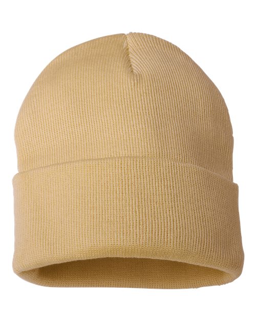 Sportsman - 12" Solid Cuffed Beanie - SP12 - ASF Pomotions