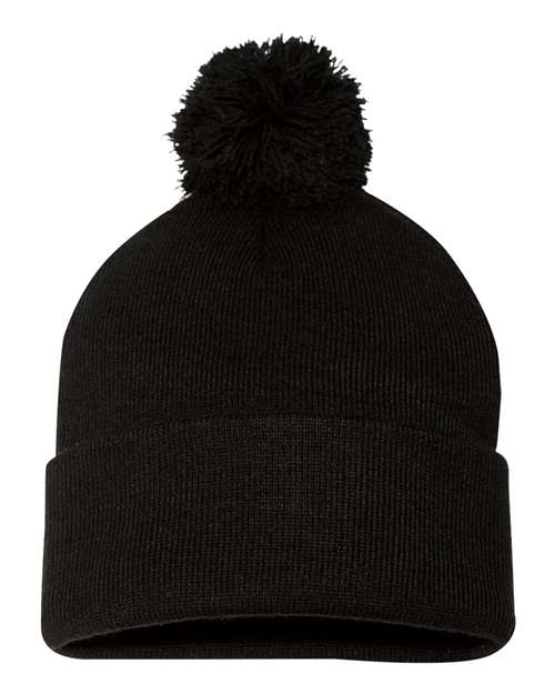 Sportsman - 12" Pom-Pom Cuffed Beanie - SP15 - ASF Pomotions