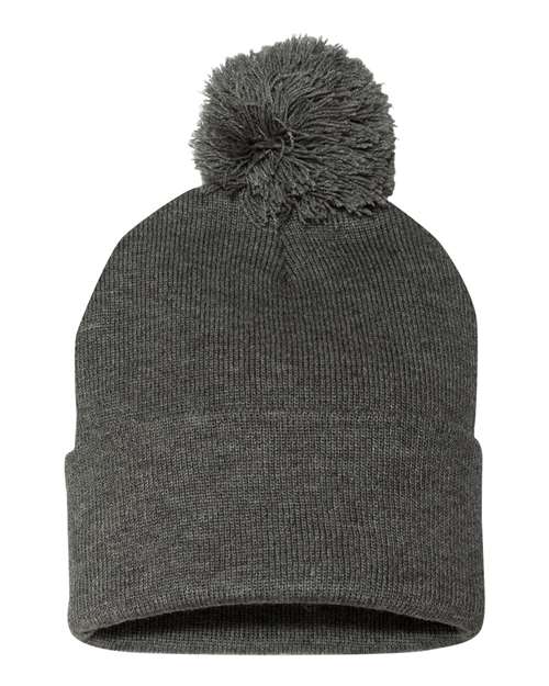 Sportsman - 12" Pom-Pom Cuffed Beanie - SP15 - ASF Pomotions