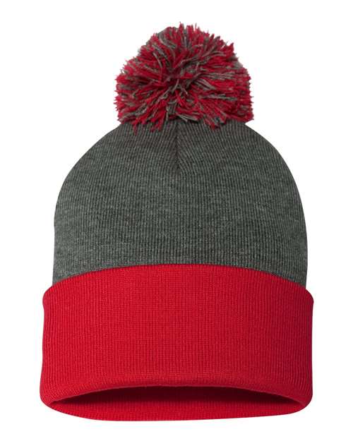 Sportsman - 12" Pom-Pom Cuffed Beanie - SP15 - ASF Pomotions