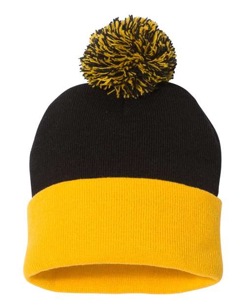 Sportsman - 12" Pom-Pom Cuffed Beanie - SP15 - ASF Pomotions
