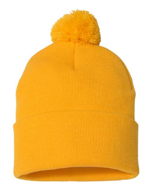 Sportsman - 12" Pom-Pom Cuffed Beanie - SP15 - ASF Pomotions