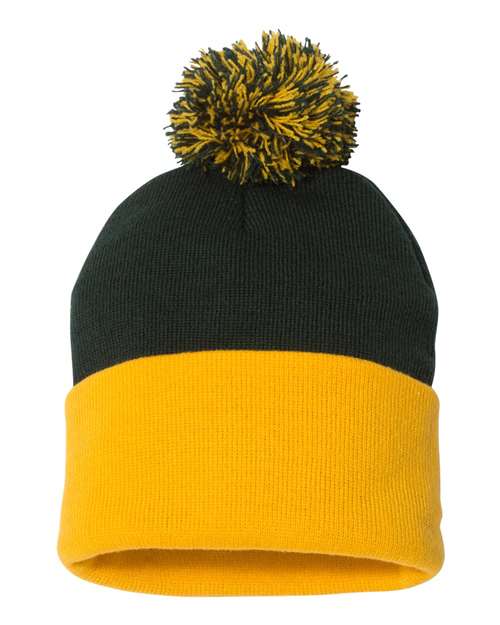Sportsman - 12" Pom-Pom Cuffed Beanie - SP15 - ASF Pomotions