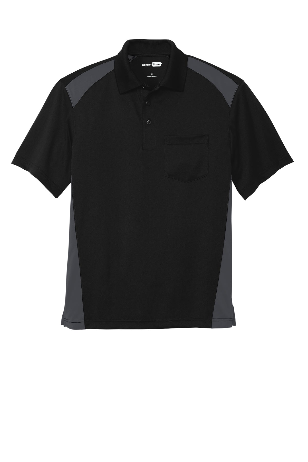 CornerStone Select Snag-Proof Two Way Colorblock Pocket Polo