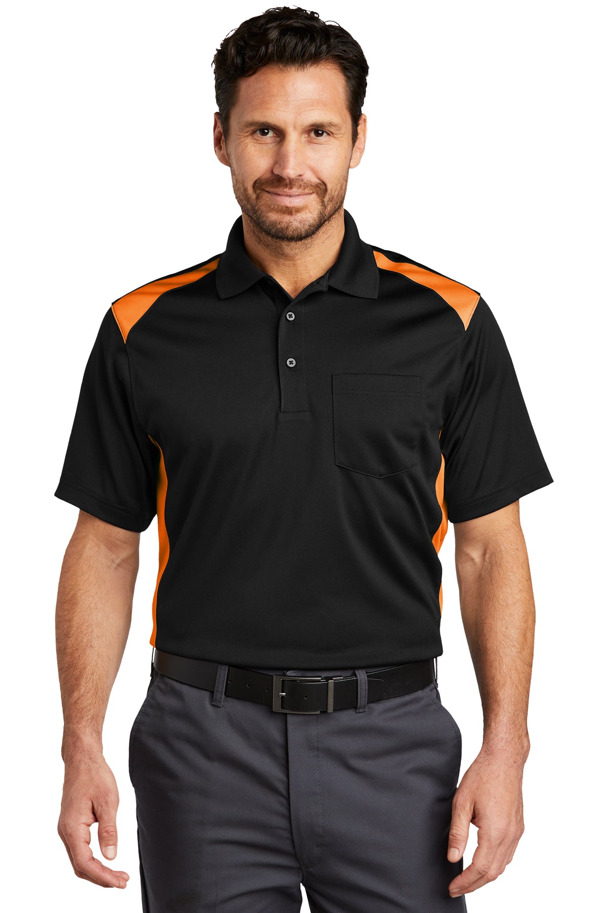 CornerStone Select Snag-Proof Two Way Colorblock Pocket Polo - ASF Promotions