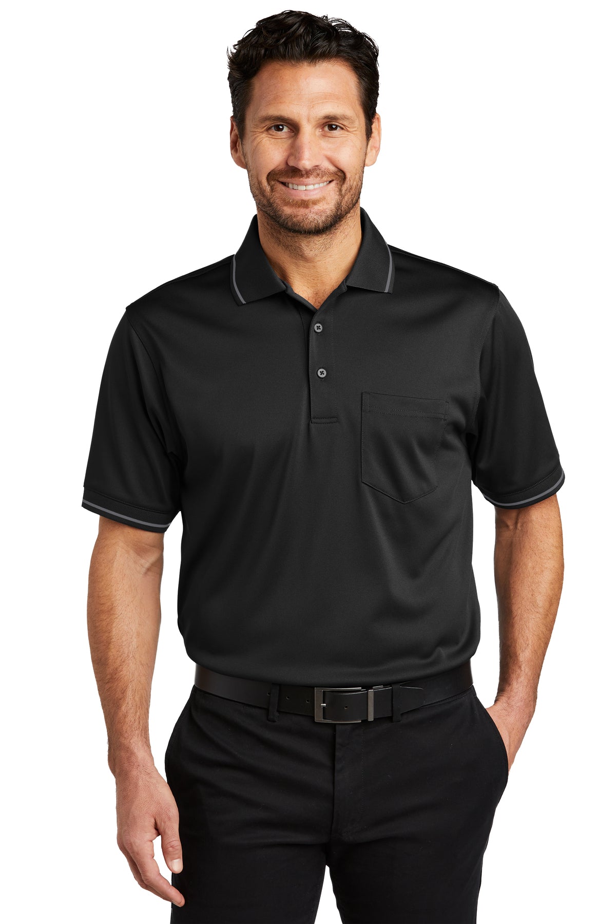 CornerStone Select Snag-Proof Tipped Pocket Polo