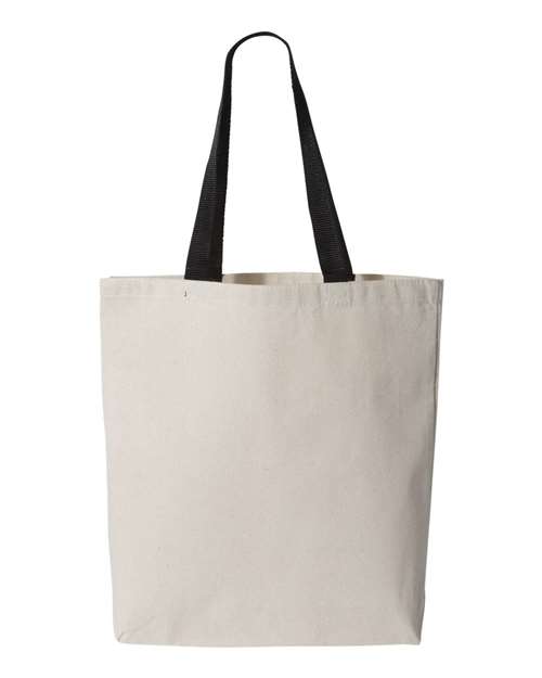 Q-Tees - 11L Canvas Tote with Contrast-Color Handles - Q4400 - ASF Pomotions