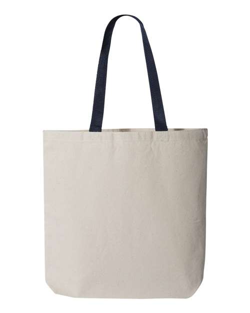 Q-Tees - 11L Canvas Tote with Contrast-Color Handles - Q4400 - ASF Pomotions