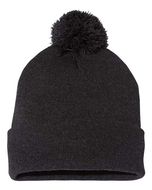 Sportsman - 12" Pom-Pom Cuffed Beanie - SP15 - ASF Pomotions