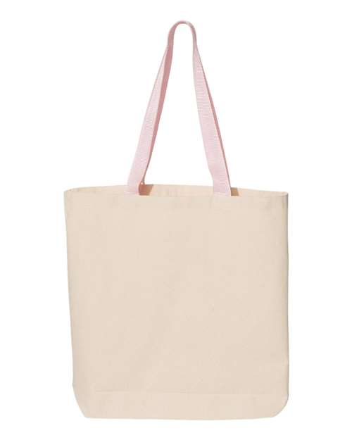 Q-Tees - 11L Canvas Tote with Contrast-Color Handles - Q4400 - ASF Pomotions