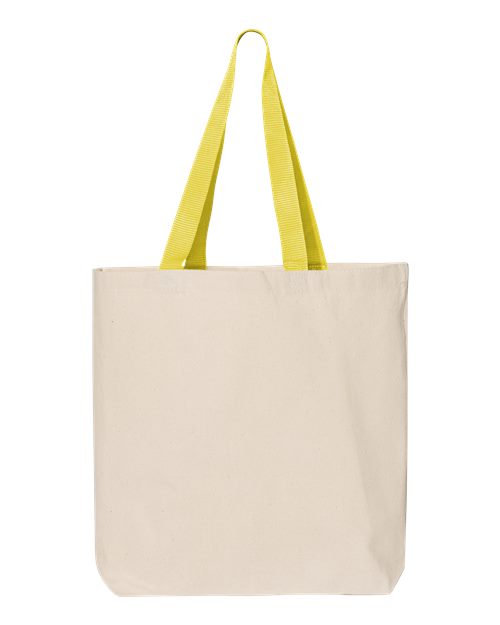 Q-Tees - 11L Canvas Tote with Contrast-Color Handles - Q4400 - ASF Pomotions