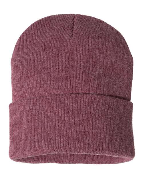 Sportsman - 12" Solid Cuffed Beanie - SP12 - ASF Pomotions