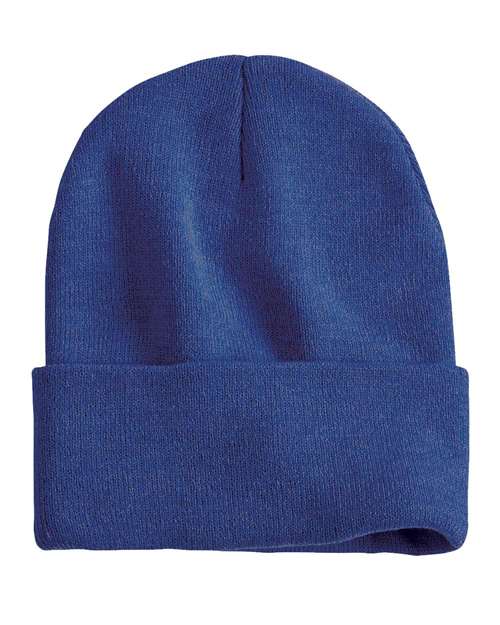 Sportsman - 12" Solid Cuffed Beanie - SP12 - ASF Pomotions