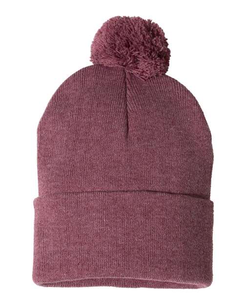 Sportsman - 12" Pom-Pom Cuffed Beanie - SP15 - ASF Pomotions