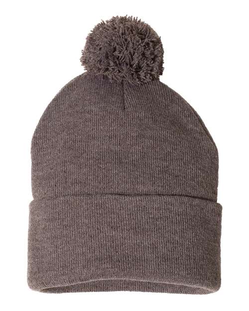 Sportsman - 12" Pom-Pom Cuffed Beanie - SP15 - ASF Pomotions