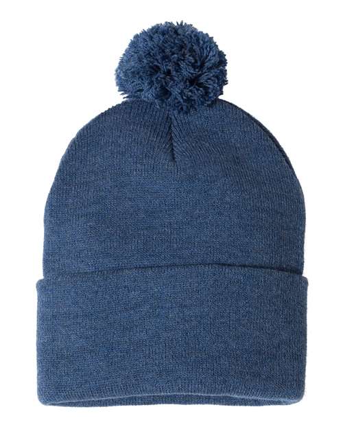 Sportsman - 12" Pom-Pom Cuffed Beanie - SP15 - ASF Pomotions