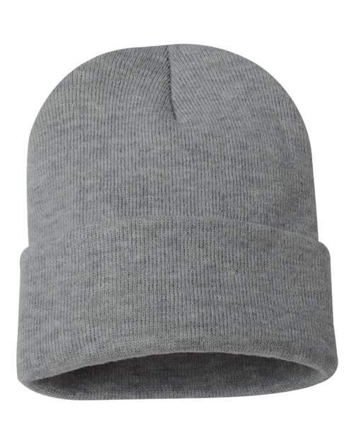 Sportsman - 12" Solid Cuffed Beanie - SP12 - ASF Pomotions