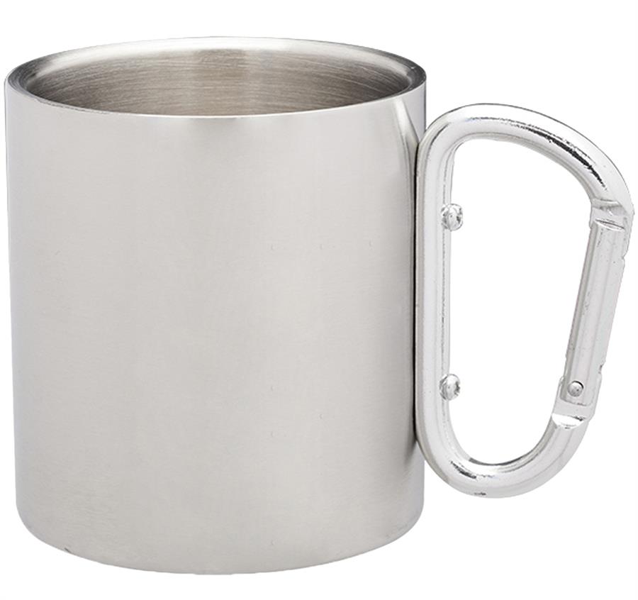 Carabiner Handle Stainless Steel Mugs - 10 oz - ASF Pomotions