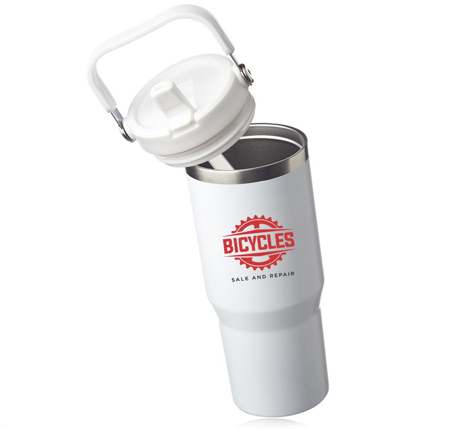 Stainless Travel Mug with Carrying Handle - 30 oz - ASF Pomotions