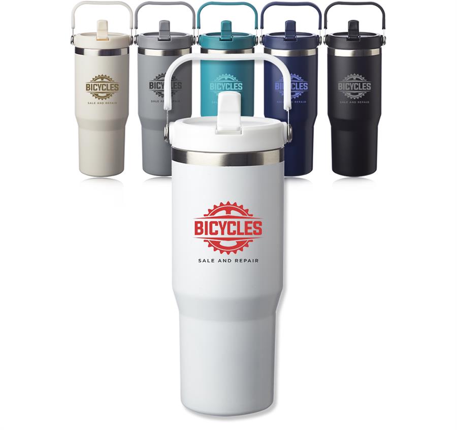 Stainless Travel Mug with Carrying Handle - 30 oz - ASF Pomotions