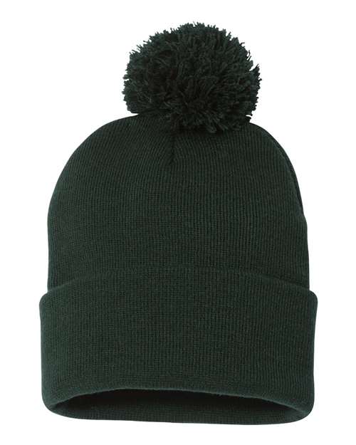 Sportsman - 12" Pom-Pom Cuffed Beanie - SP15 - ASF Pomotions