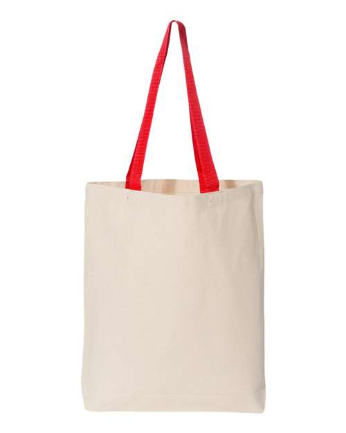 Q-Tees - 11L Canvas Tote with Contrast-Color Handles - Q4400 - ASF Pomotions