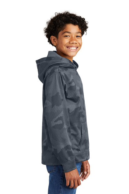 Sport-Tek Youth Sport-Wick CamoHex Fleece Hooded Pullover