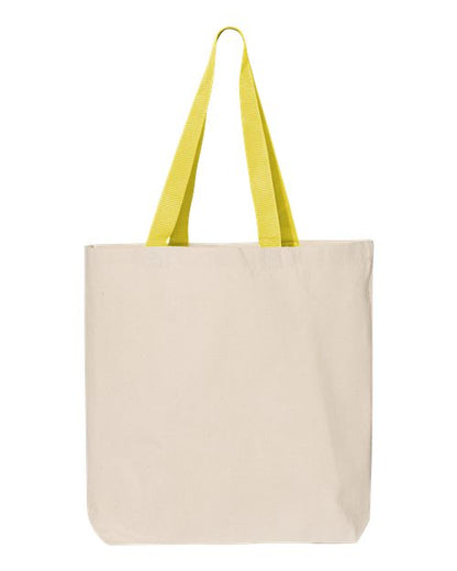 Q-Tees - 11L Canvas Tote with Contrast-Color Handles - Q4400 - ASF Pomotions