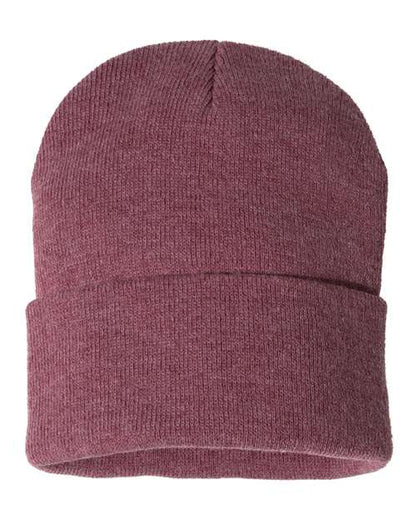 Sportsman - 12" Solid Cuffed Beanie - SP12 - ASF Pomotions